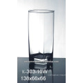 transparent square shape drinking glass